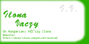 ilona vaczy business card